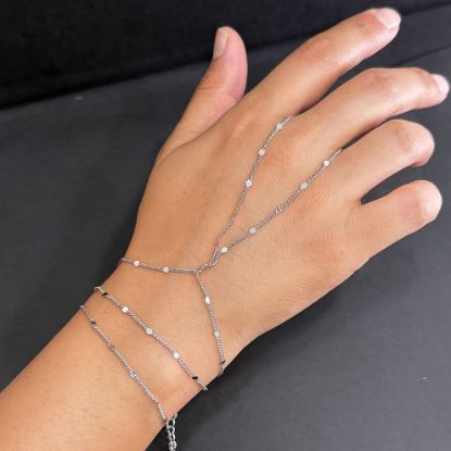 Zincir Pul Detaylı Silver Şahmeran resmi
