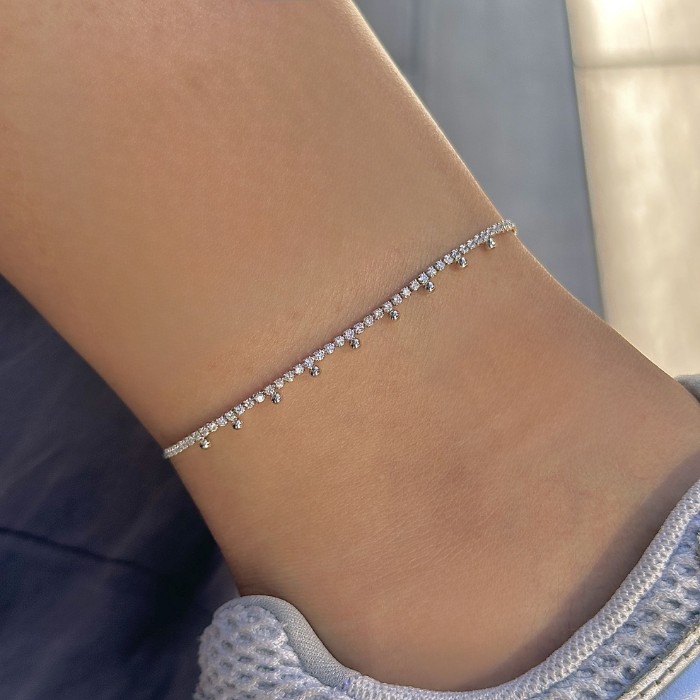 Yarı Suyolu Top Detaylı Silver Halhal resmi
