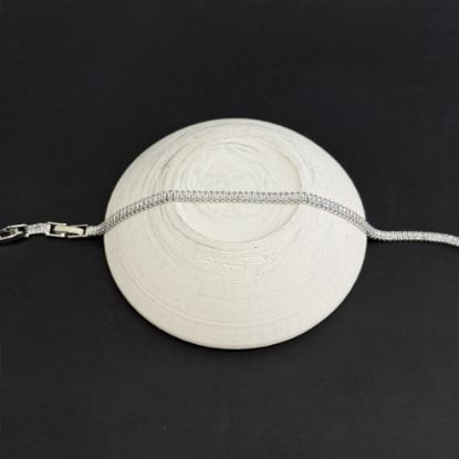 Silver Renk Baget Taş Suyolu Bileklik  resmi