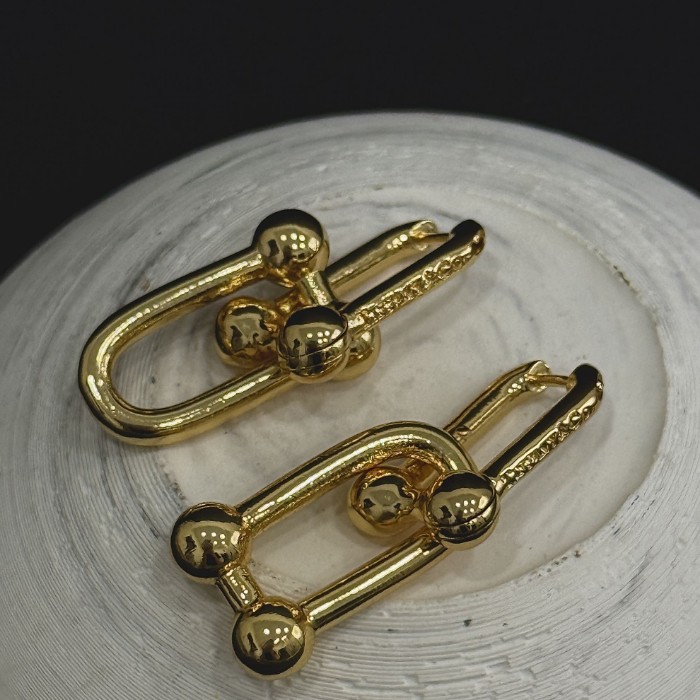 Tiff Taşsız Gold Küpe resmi