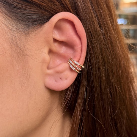 Coil Pavé Tip Ear Cuff resmi