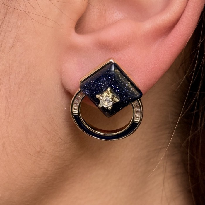 Aurelia Dual-Tone Pavé Hoop resmi