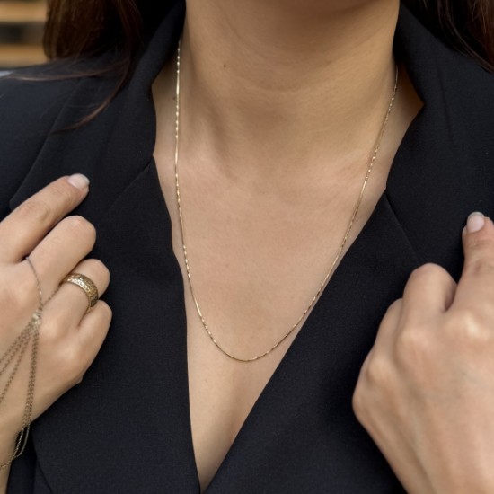 Mikro Boncuk & Silindir Zincir Kolye resmi