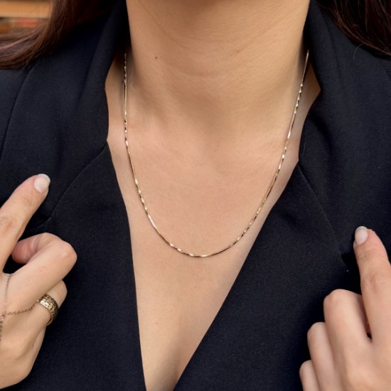 Süper İnce Balıksırtı Zincir Kolye resmi