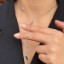 Mercury Drip Lariat Necklace – Silver resmi