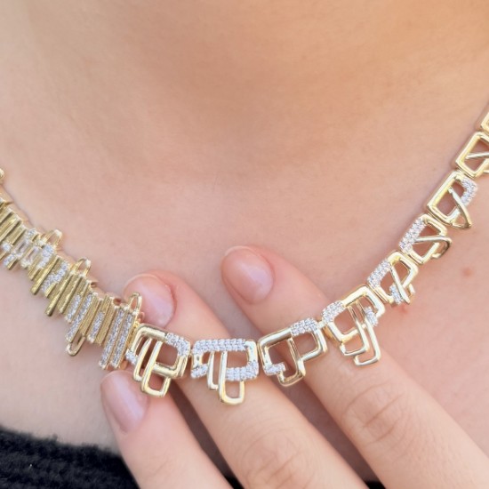 Impact Geometrik Detay Kolye resmi