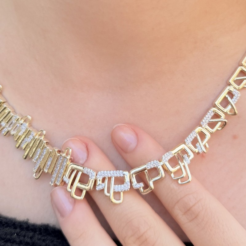 Impact Geometrik Detay Kolye resmi