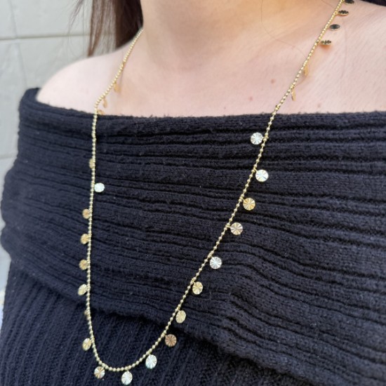 Coin Mini Disk Zincir Kolye resmi