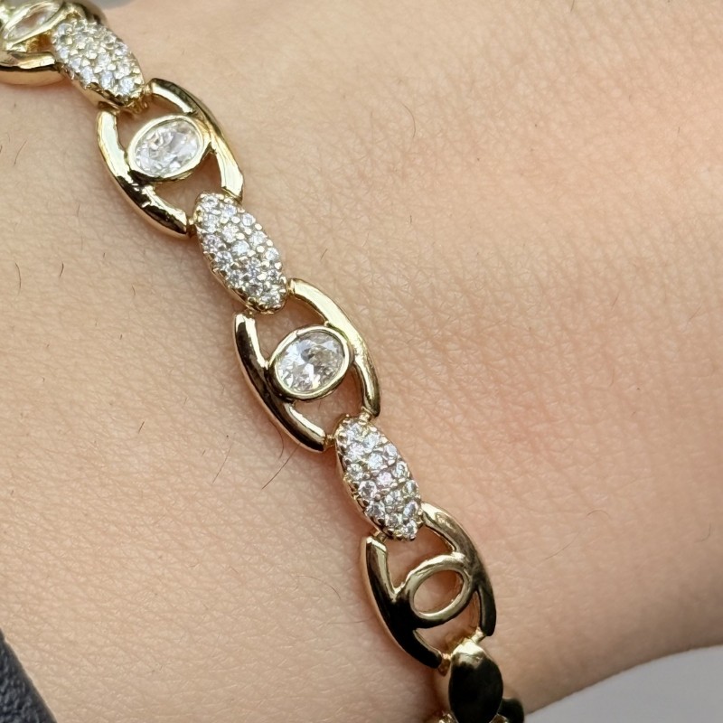 Sparkle Oval Halkalı Taşlı Bileklik resmi