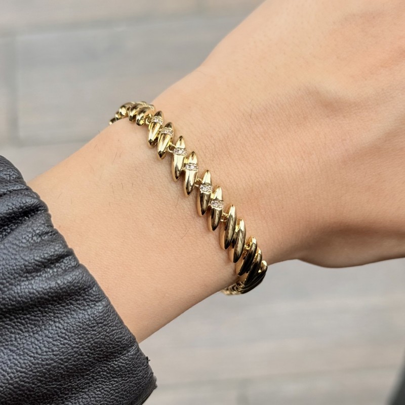 Bold Marquise Segment Bileklik resmi