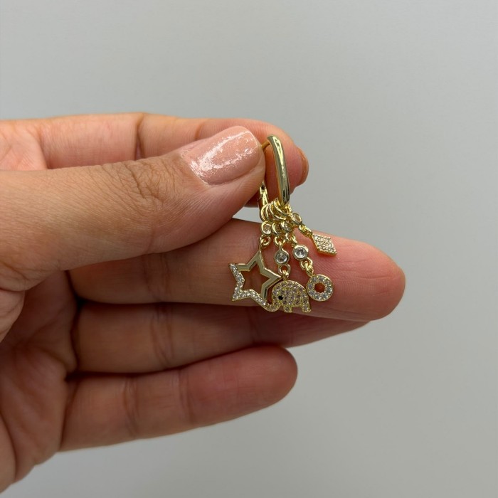 Charmlı Küpe Gold resmi
